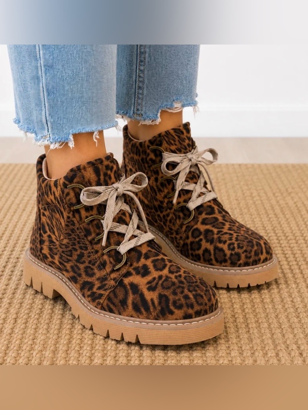 Corky's Twisted Leopard Campfire Women's Lug Sole Boots